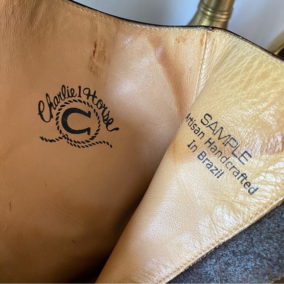 Charlie 1 Horse Sample Artisan Handcrafted Brazil Leather Multi Lace Up Heeled - Picture 11 of 14